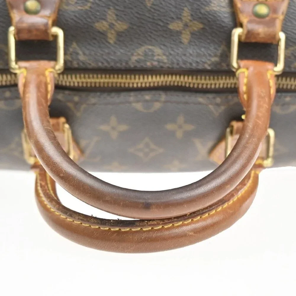 LOUIS VUITTON Speedy 35 Travel Hand Bag Monogram Leather Brown - Picture 8 of 16